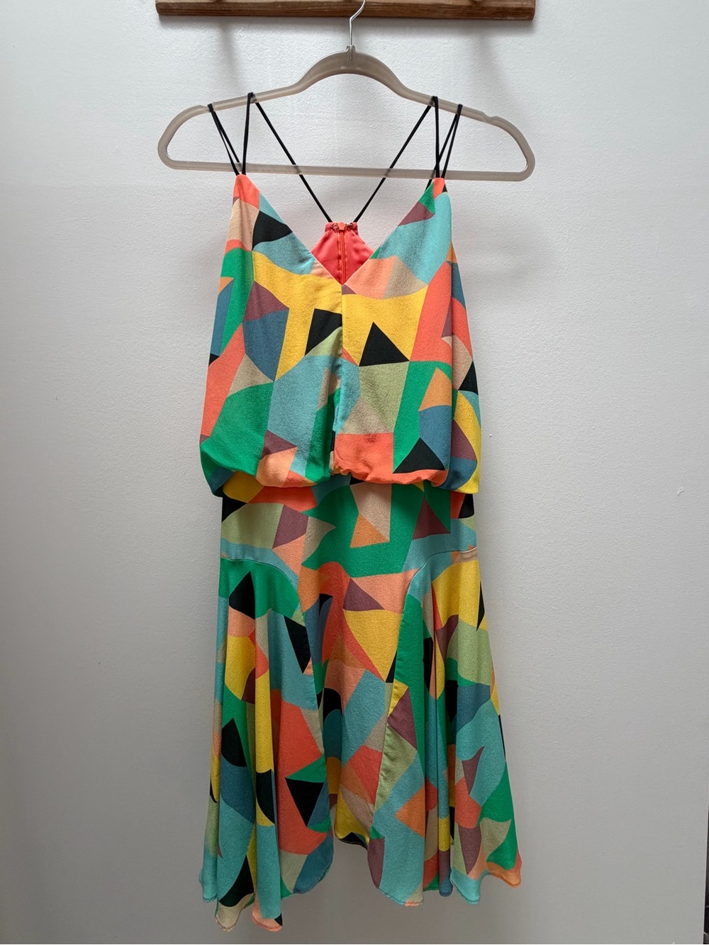 Milly Multicolor Geometric Print Mini Dress — Size 8